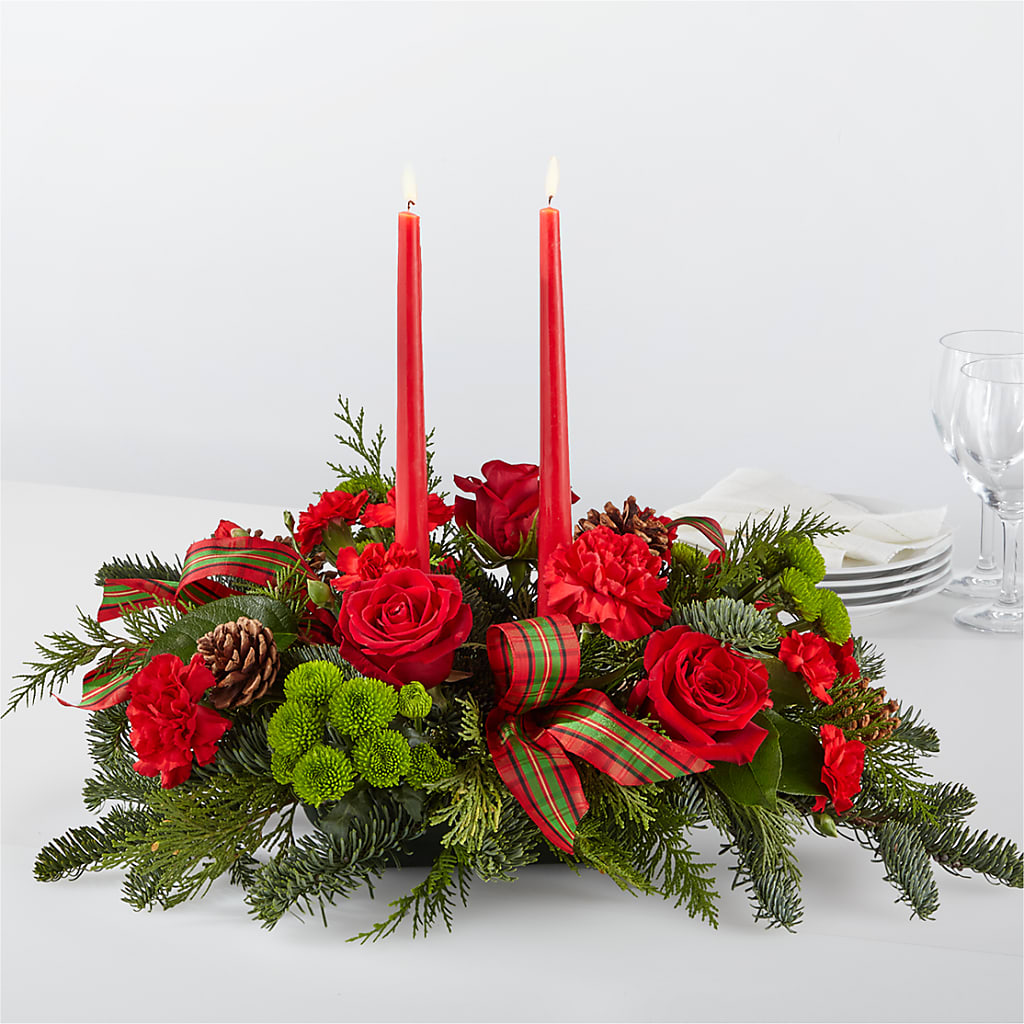 By the Candlelight Centerpiece – FORGET-ME-NOT FLOWERS & GIFTS, Jacksonville NC