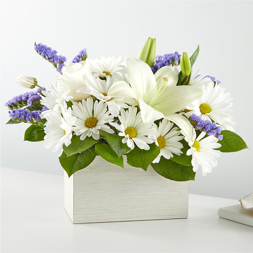 Beyond Blue Box Bouquet – FORGET-ME-NOT FLOWERS & GIFTS, Jacksonville NC