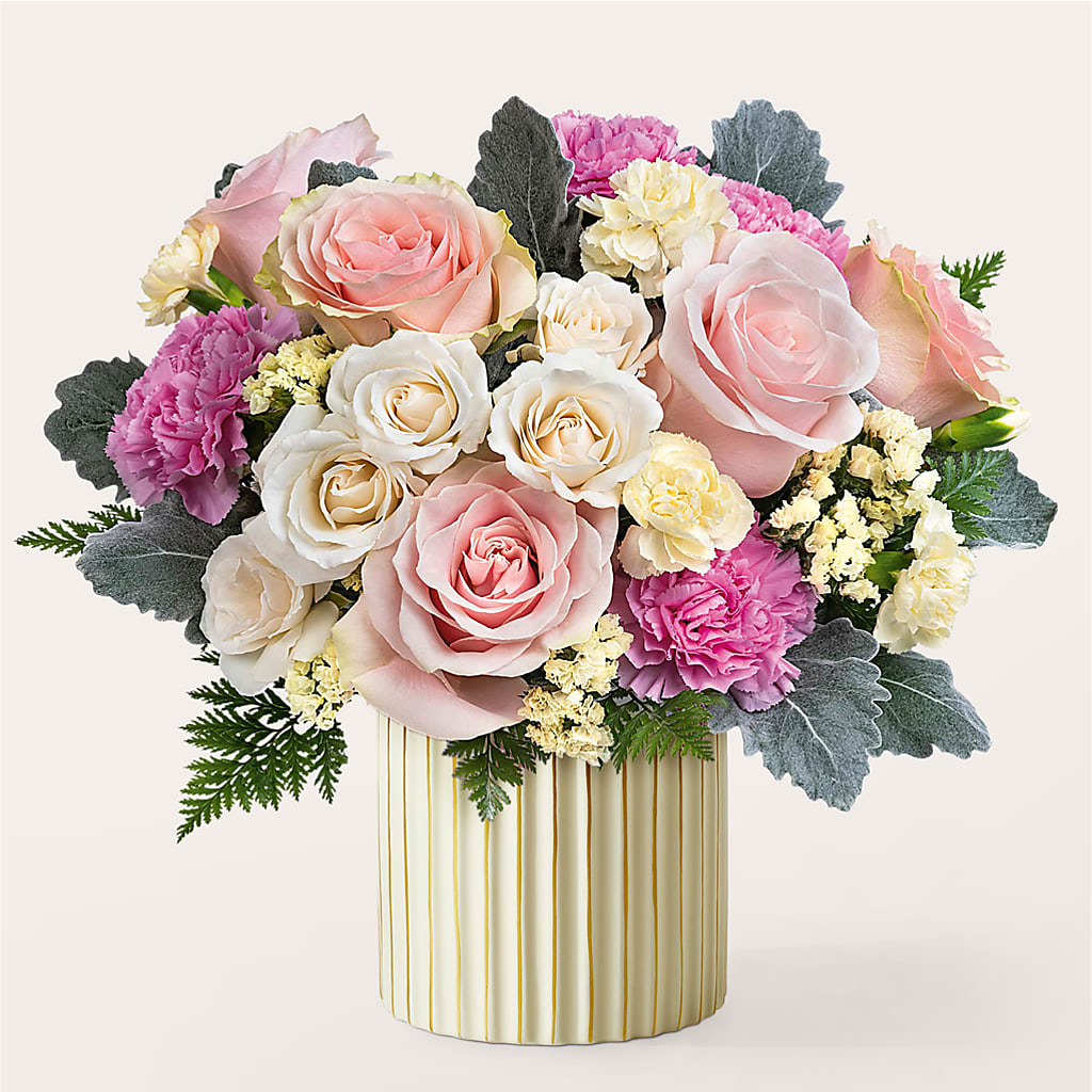 Blissful Moments Bouquet with Ivory Vase – FORGET-ME-NOT FLOWERS & GIFTS, Jacksonville NC