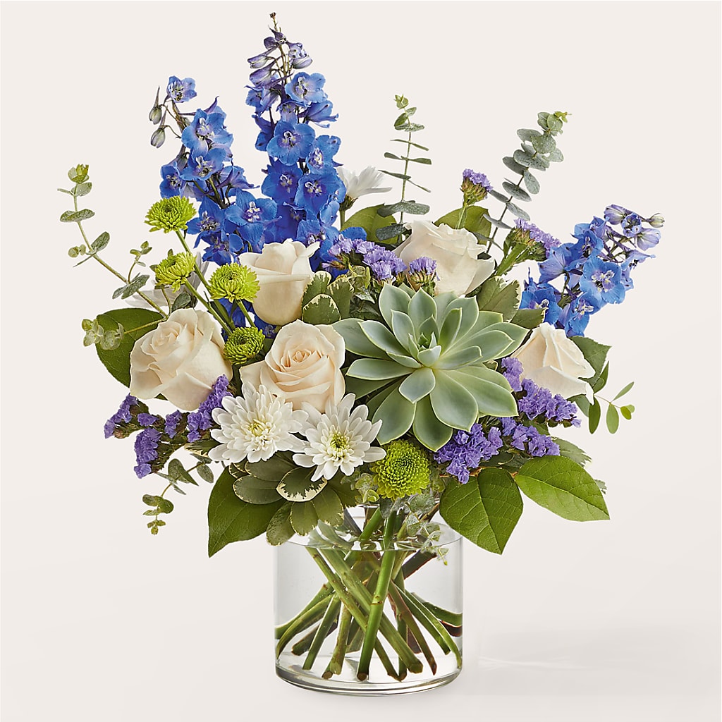 Cerulean Waves Bouquet – FORGET-ME-NOT FLOWERS & GIFTS, Jacksonville NC