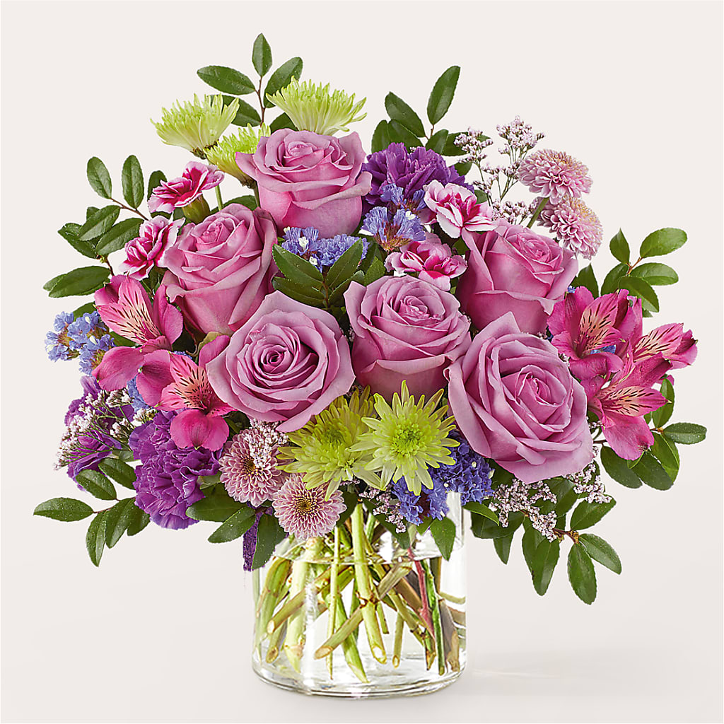 Glass Half Full Bouquet – FORGET-ME-NOT FLOWERS & GIFTS, Jacksonville NC