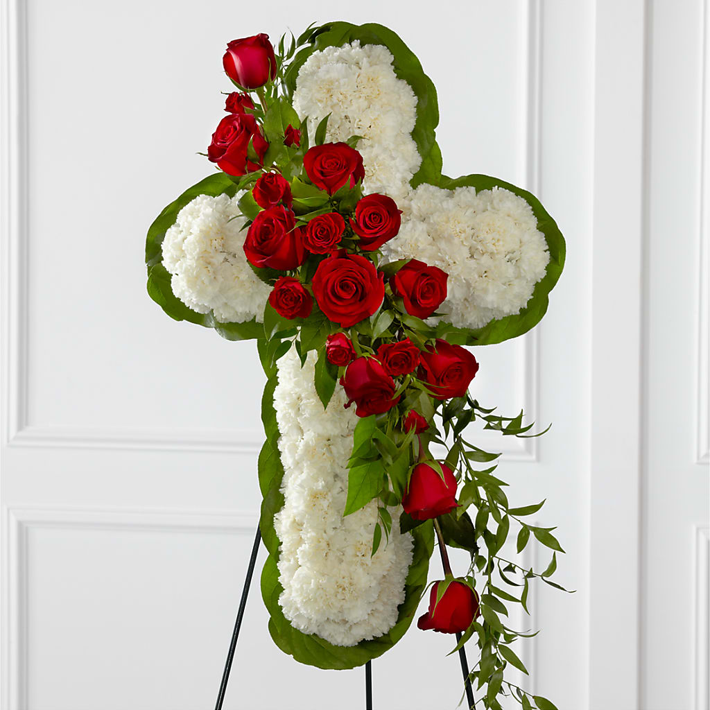 Floral Cross Easel – FORGET-ME-NOT FLOWERS & GIFTS, Jacksonville NC