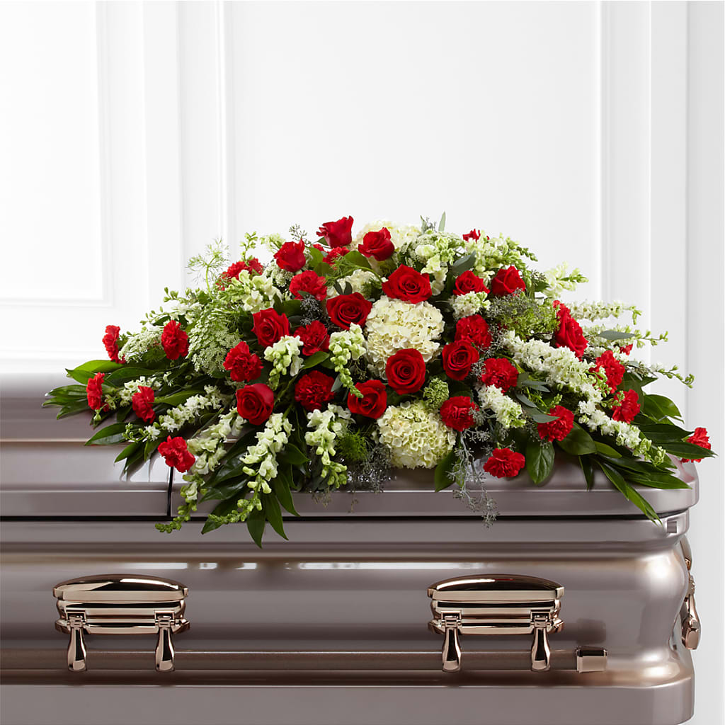 Sincerity Casket Spray – FORGET-ME-NOT FLOWERS & GIFTS, Jacksonville NC