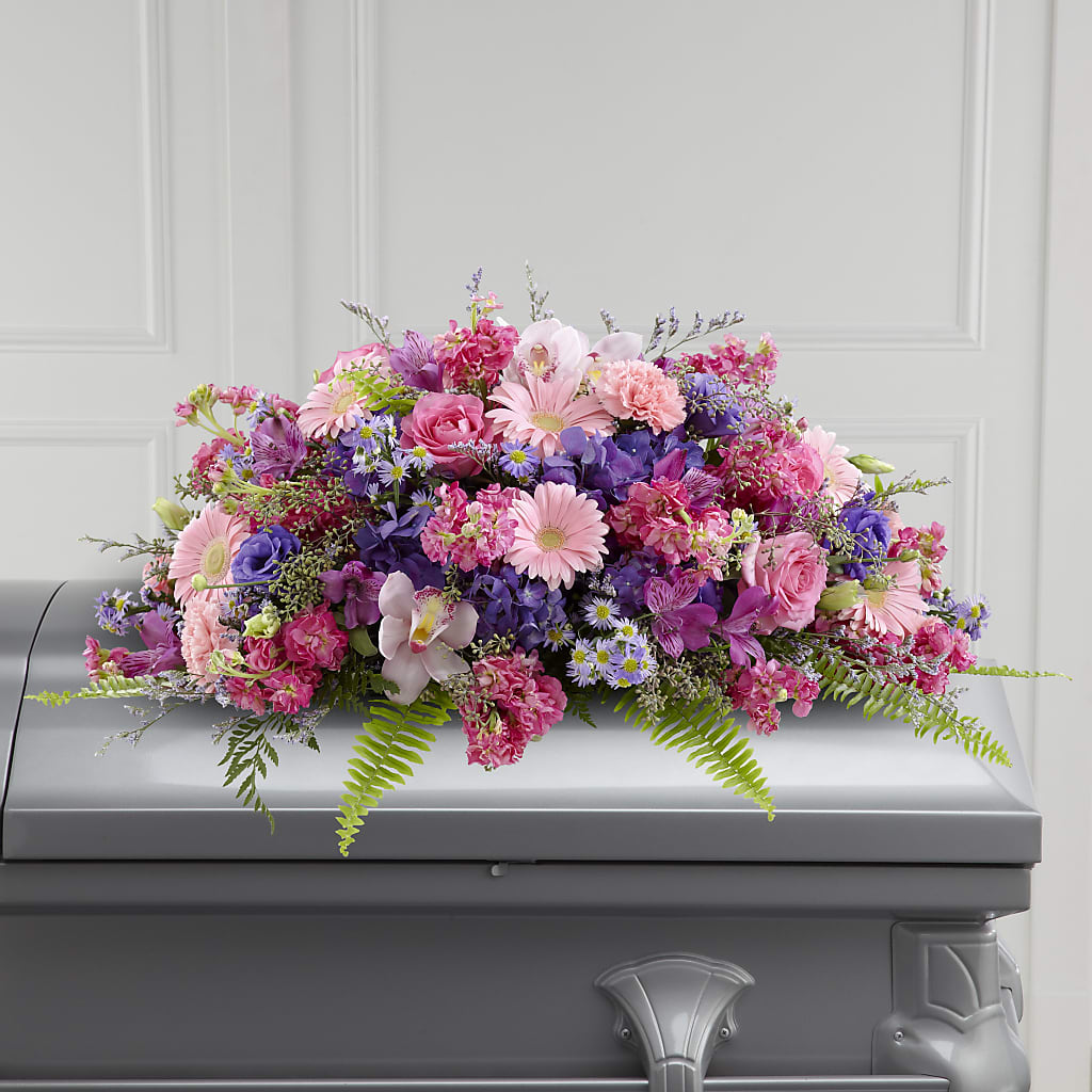 Glorious Garden Casket Spray – FORGET-ME-NOT FLOWERS & GIFTS, Jacksonville NC