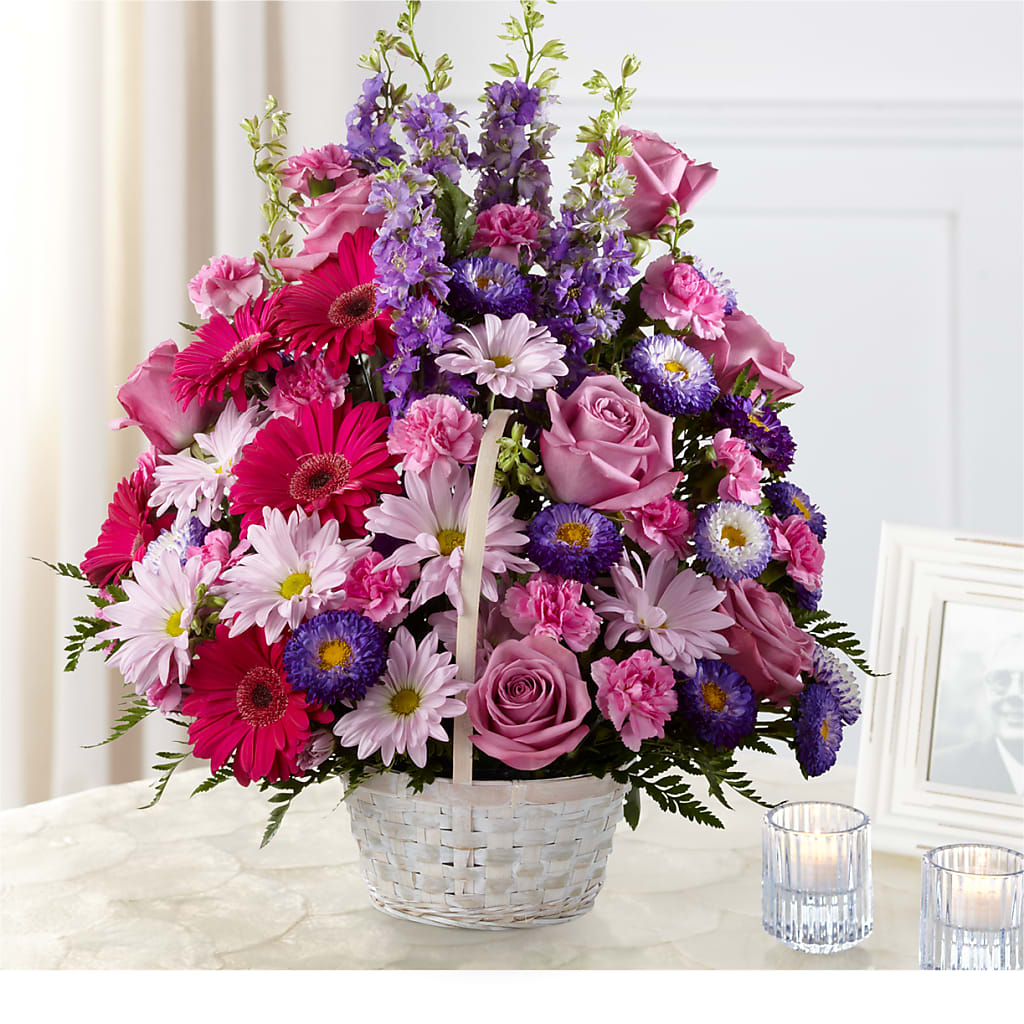 Pastel Peace Basket – FORGET-ME-NOT FLOWERS & GIFTS, Jacksonville NC