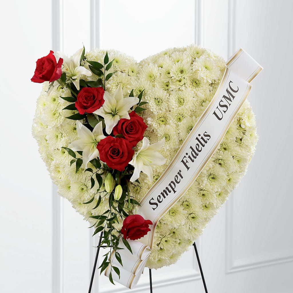 Heartfelt Hero Standing Heart – FORGET-ME-NOT FLOWERS & GIFTS, Jacksonville NC