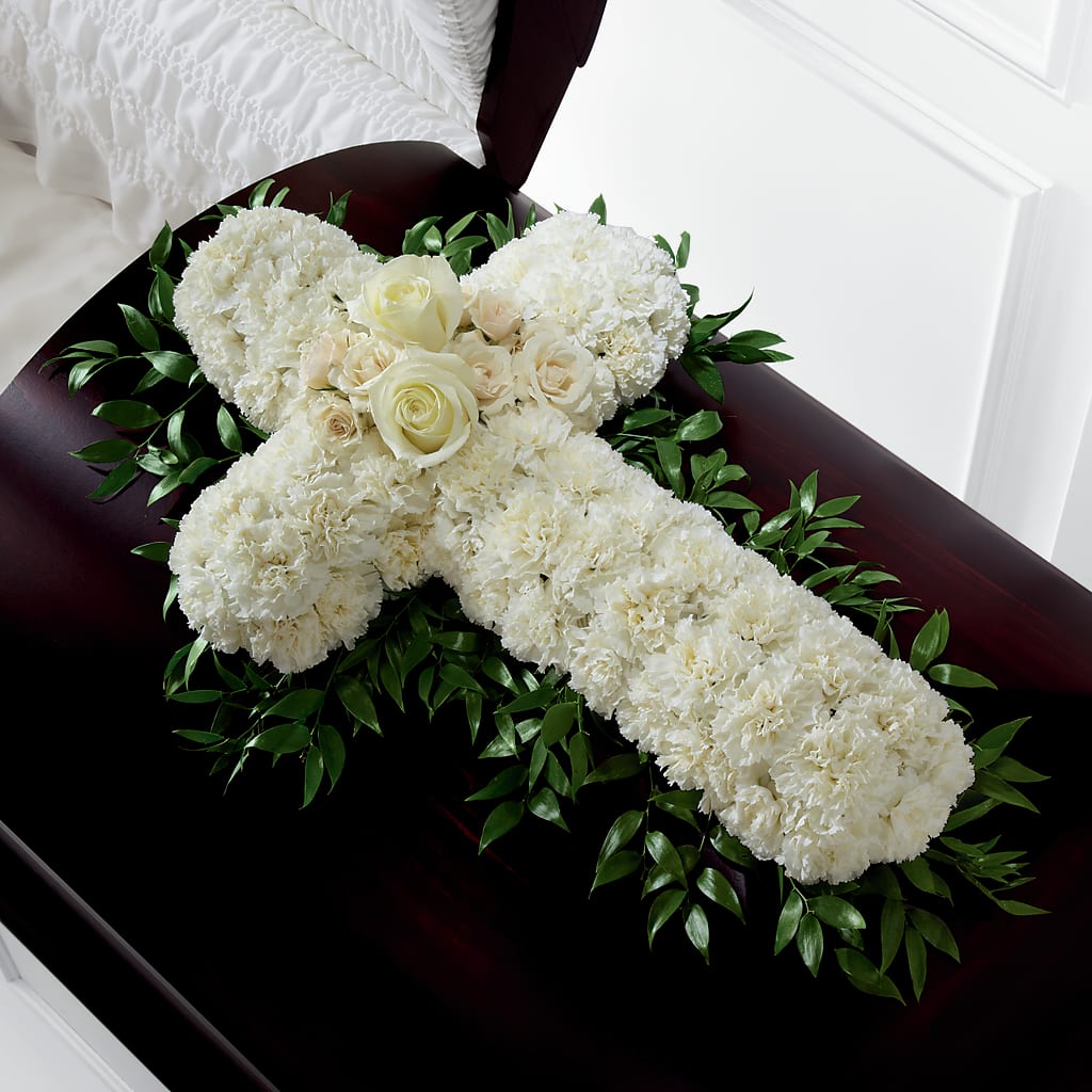 Peaceful Memories Casket Spray (Standard) – FORGET-ME-NOT FLOWERS & GIFTS, Jacksonville NC