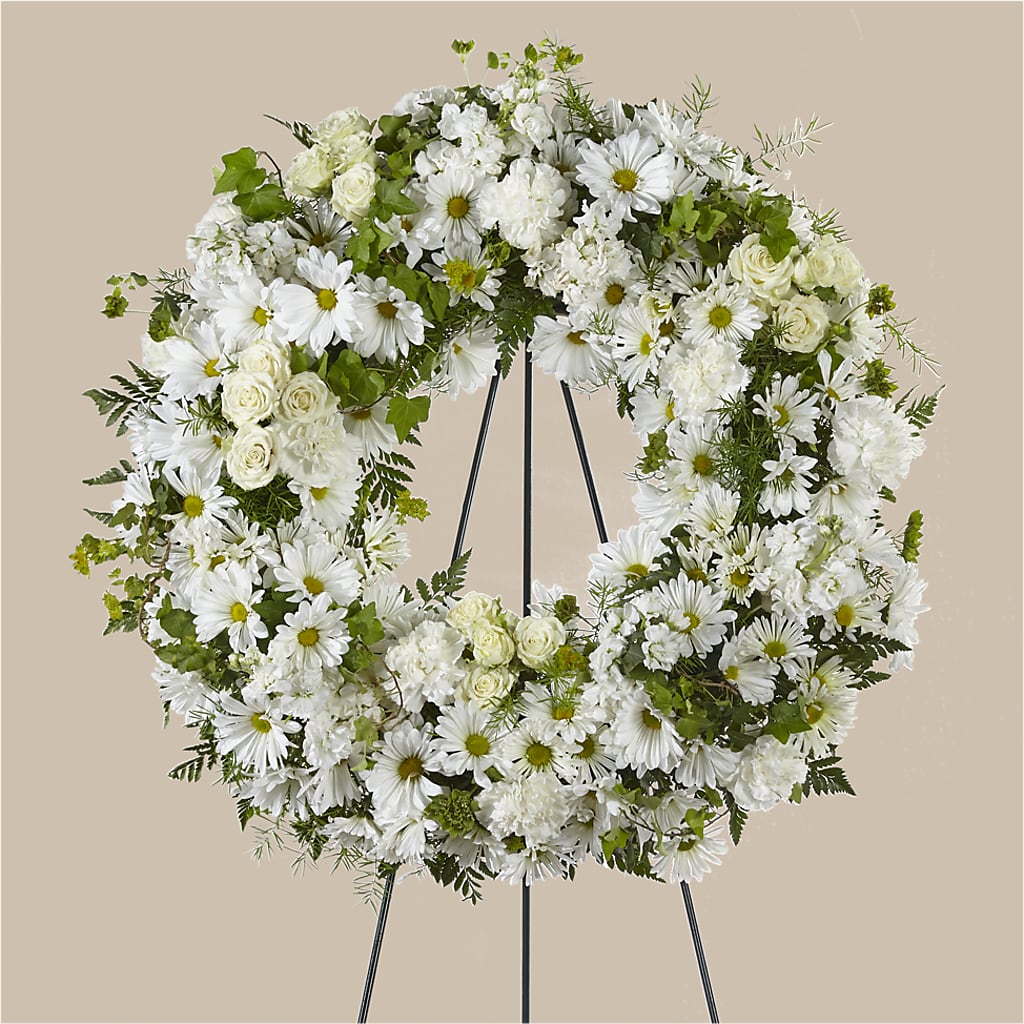 Faithful Wishes Wreath – FORGET-ME-NOT FLOWERS & GIFTS, Jacksonville NC