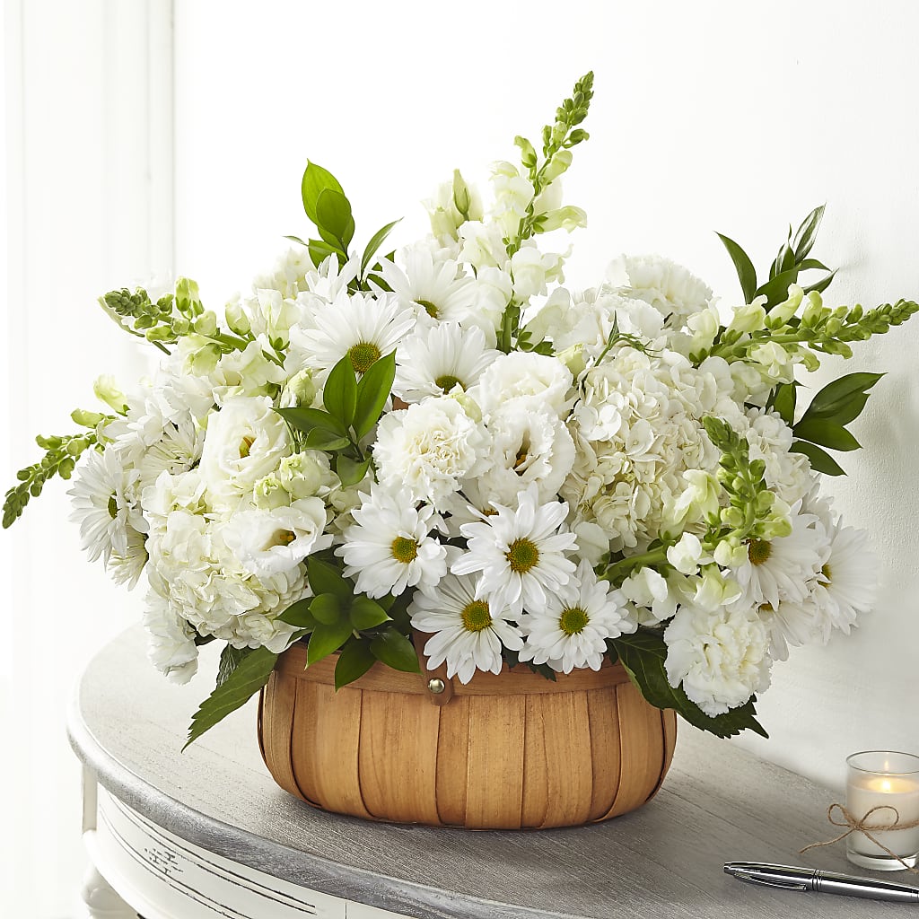 Pure Ivory Basket – FORGET-ME-NOT FLOWERS & GIFTS, Jacksonville NC