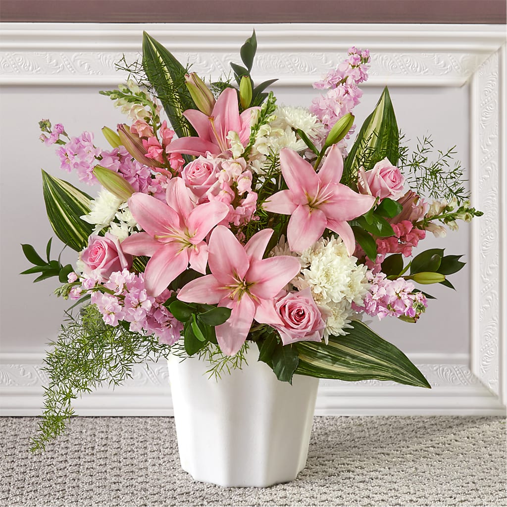 Simply Serene Floor Basket – FORGET-ME-NOT FLOWERS & GIFTS, Jacksonville NC