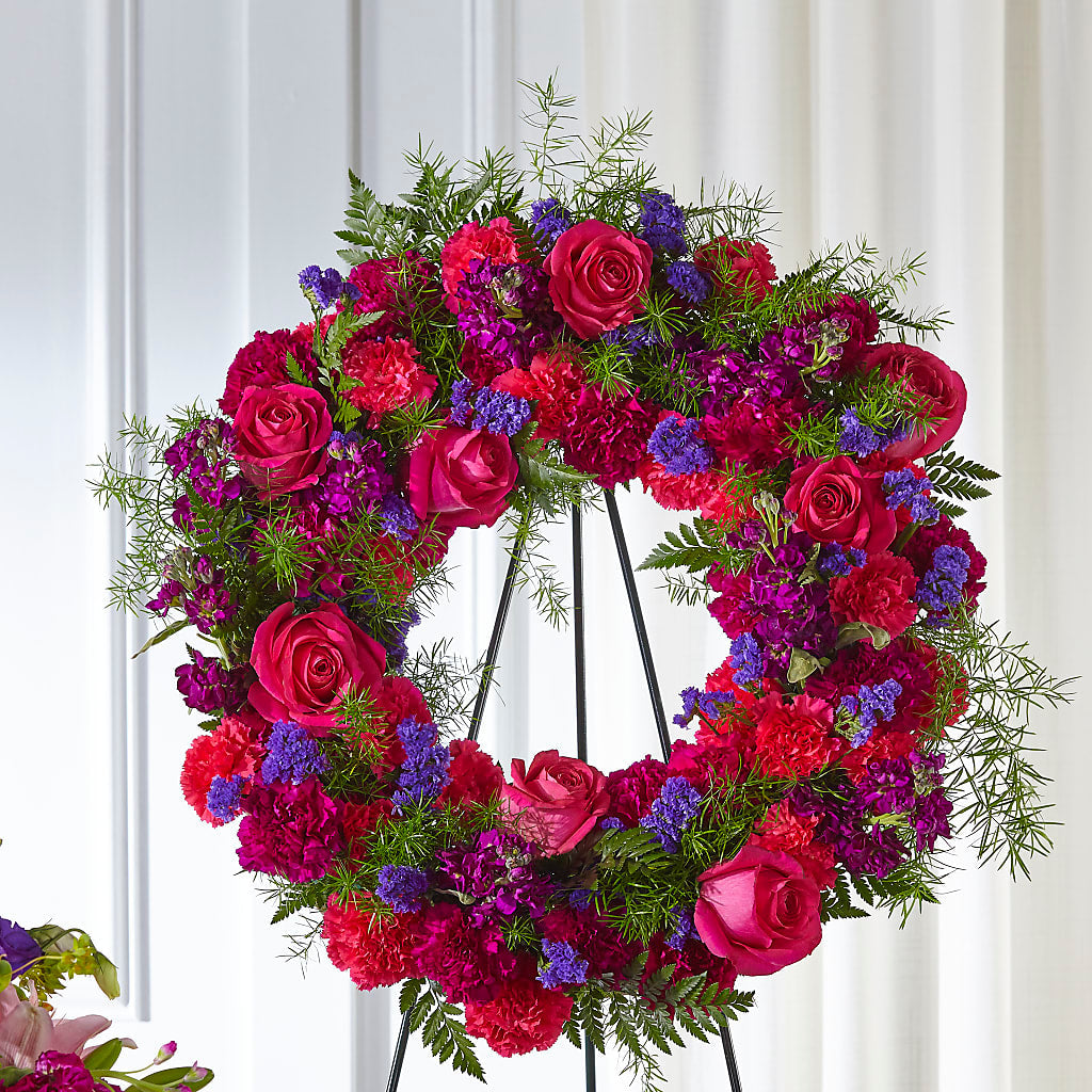Calming Colors Wreath – FORGET-ME-NOT FLOWERS & GIFTS, Jacksonville NC
