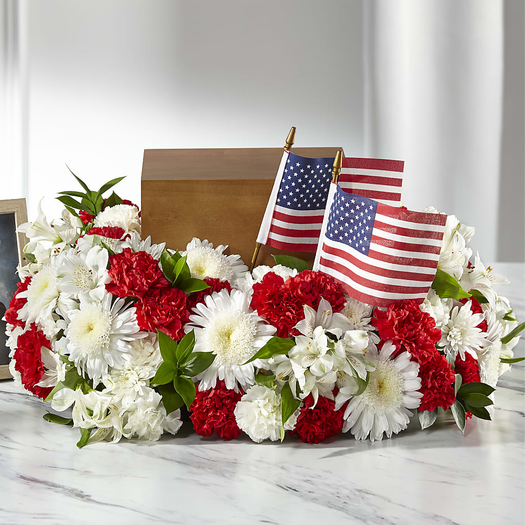 Spirit of Patriotism Cremation Adornment – FORGET-ME-NOT FLOWERS & GIFTS, Jacksonville NC