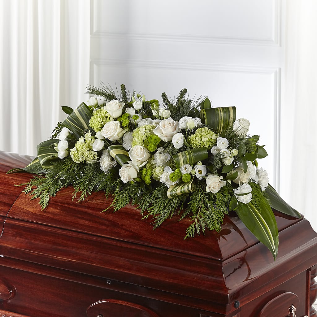 Hopeful Gesture Casket Spray – FORGET-ME-NOT FLOWERS & GIFTS, Jacksonville NC