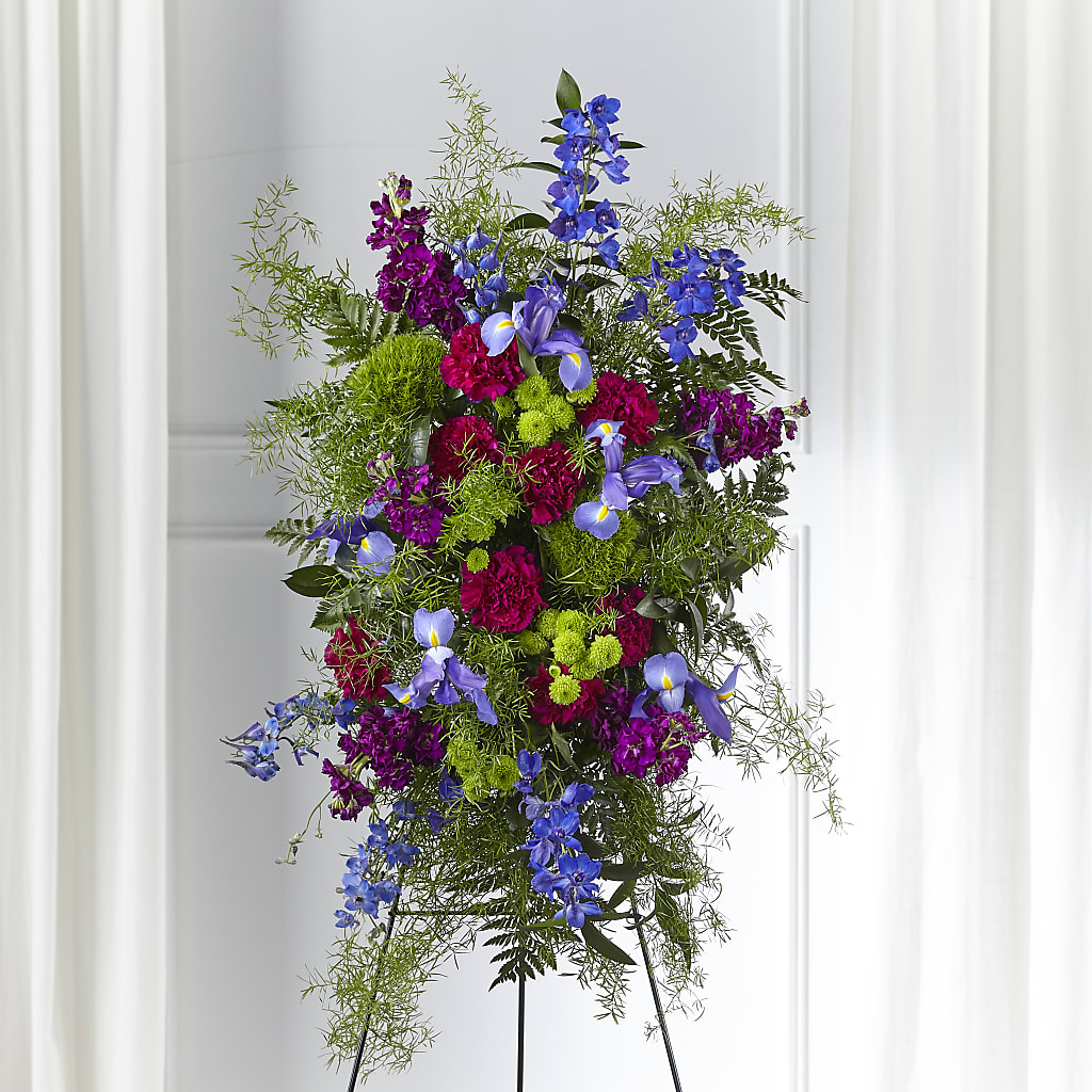 Heavenly Skies Standing Spray – FORGET-ME-NOT FLOWERS & GIFTS, Jacksonville NC