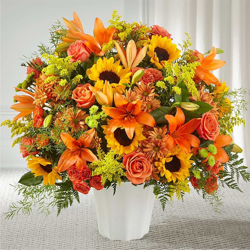 Harvest Thoughts Floor Basket – FORGET-ME-NOT FLOWERS & GIFTS, Jacksonville NC