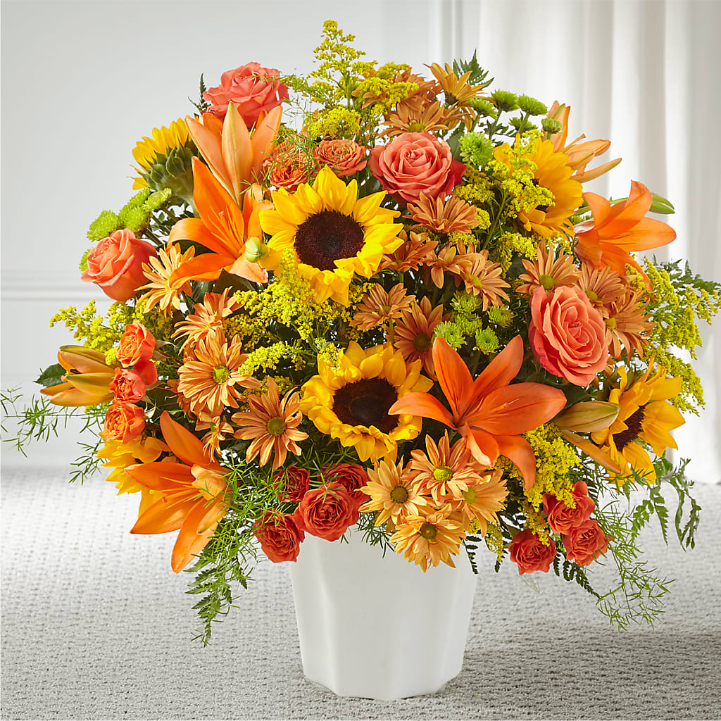 Harvest Thoughts Floor Basket – FORGET-ME-NOT FLOWERS & GIFTS, Jacksonville NC