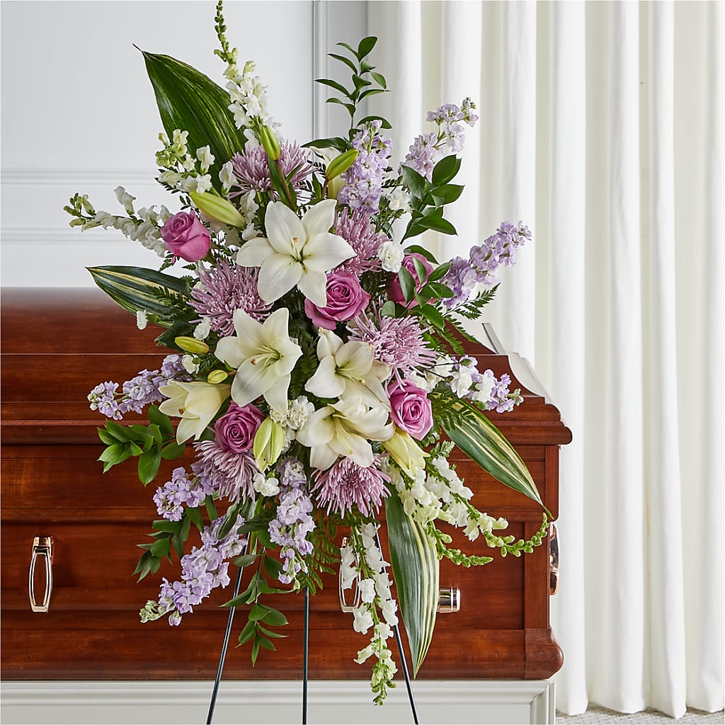 Grateful Hearts Standing Spray – FORGET-ME-NOT FLOWERS & GIFTS, Jacksonville NC
