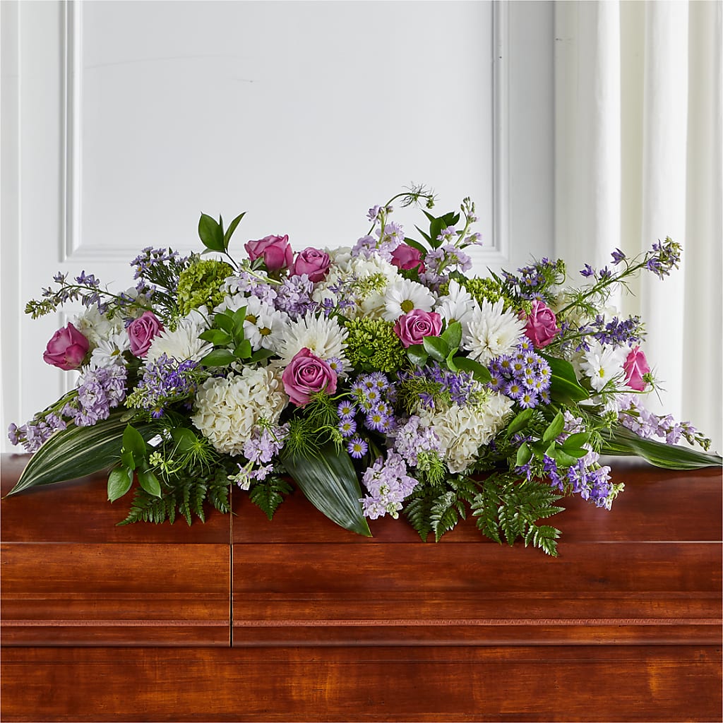 Meadows of Serenity Casket Spray – FORGET-ME-NOT FLOWERS & GIFTS, Jacksonville NC