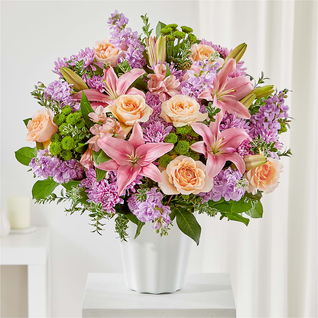 Supportive Embrace Tabletop Basket – FORGET-ME-NOT FLOWERS & GIFTS, Jacksonville NC