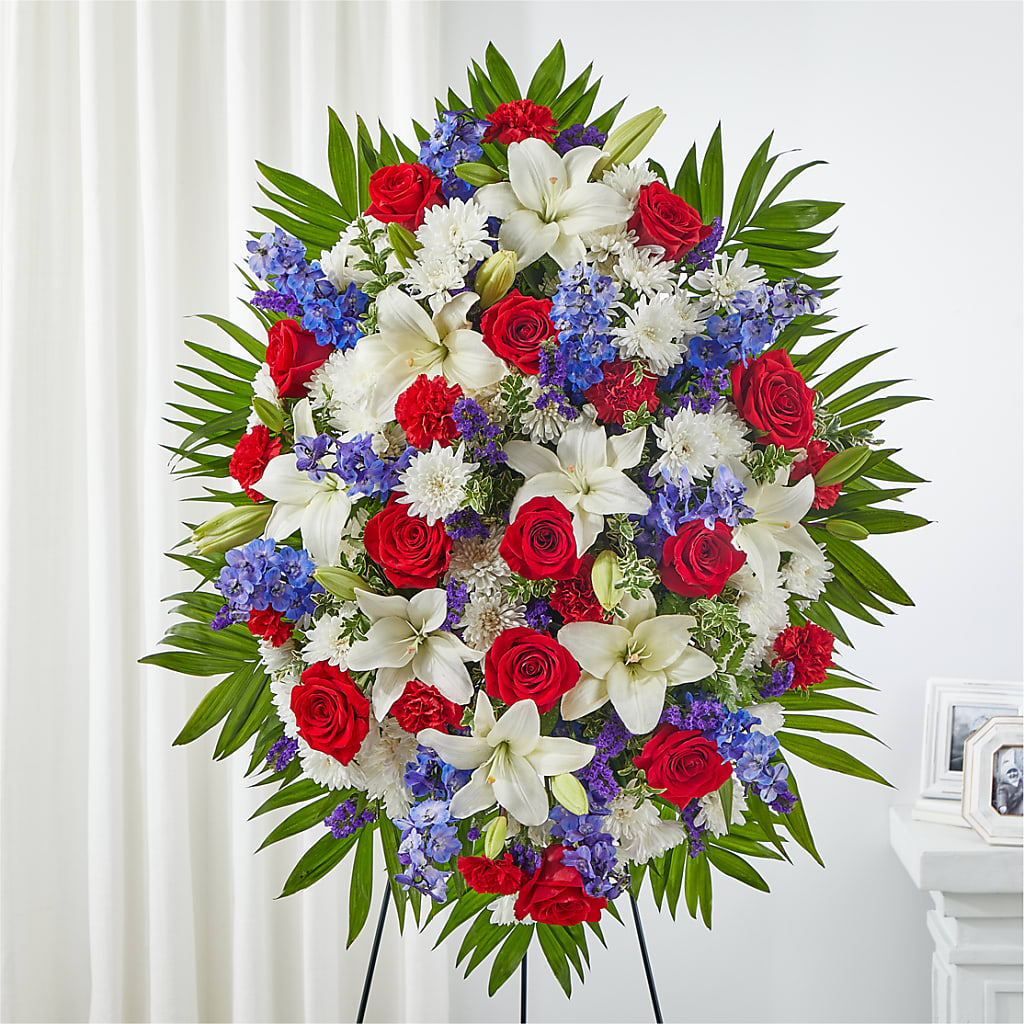 Cherished Service Standing Spray – FORGET-ME-NOT FLOWERS & GIFTS, Jacksonville NC