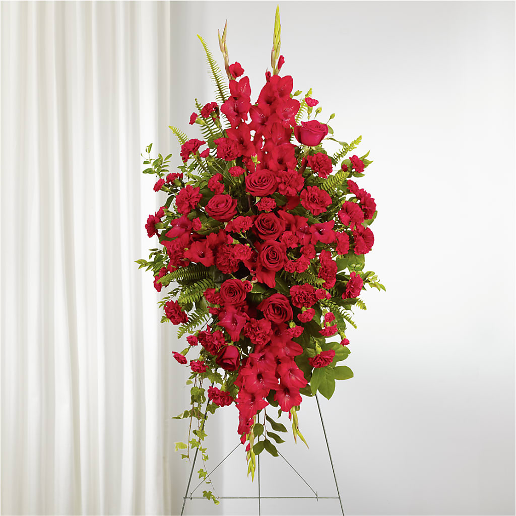 From the Heart Standing Spray – FORGET-ME-NOT FLOWERS & GIFTS, Jacksonville NC