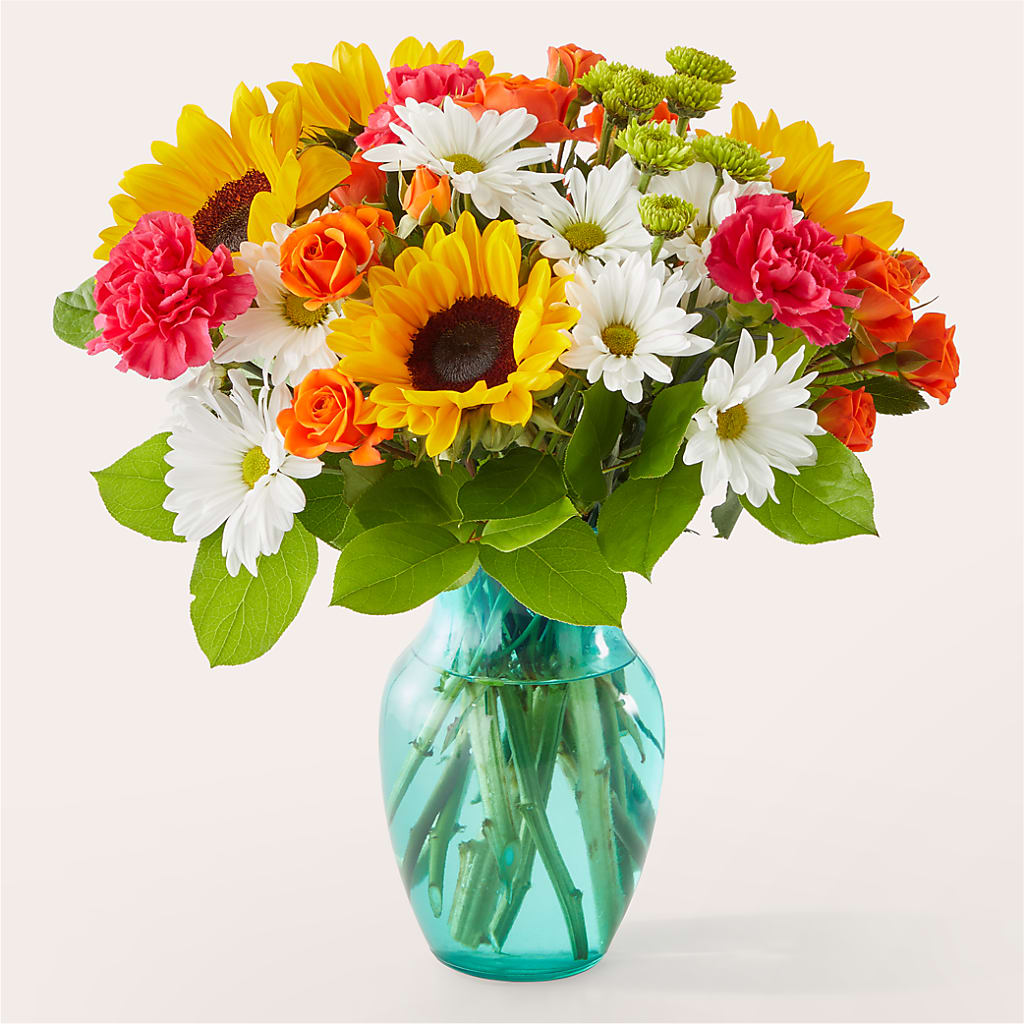 Sun-drenched Blooms Bouquet – FORGET-ME-NOT FLOWERS & GIFTS, Jacksonville NC