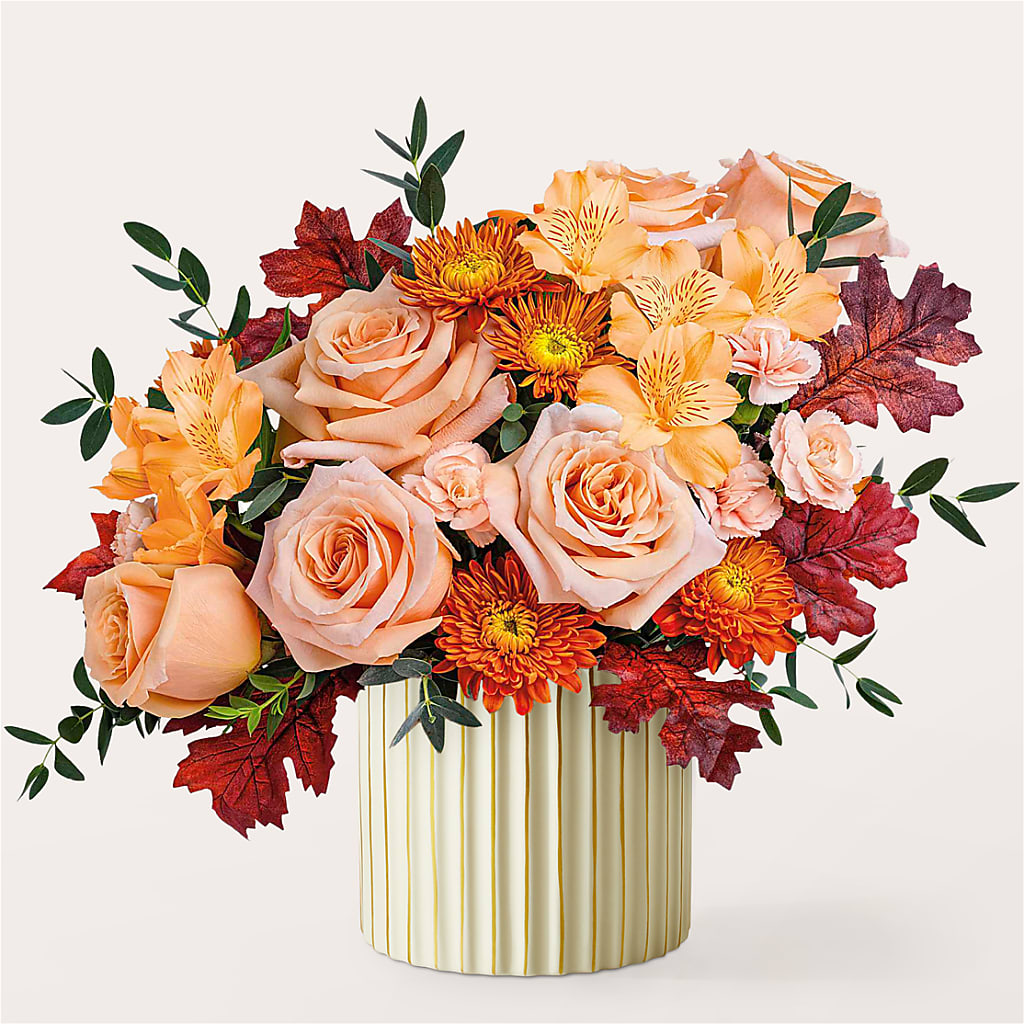 Spiced Latte Bouquet with Ivory Vase – FORGET-ME-NOT FLOWERS & GIFTS, Jacksonville NC