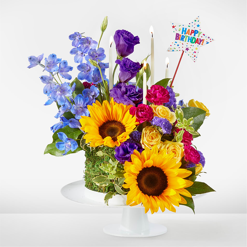 Star of the Day Floral Cake – FORGET-ME-NOT FLOWERS & GIFTS, Jacksonville NC