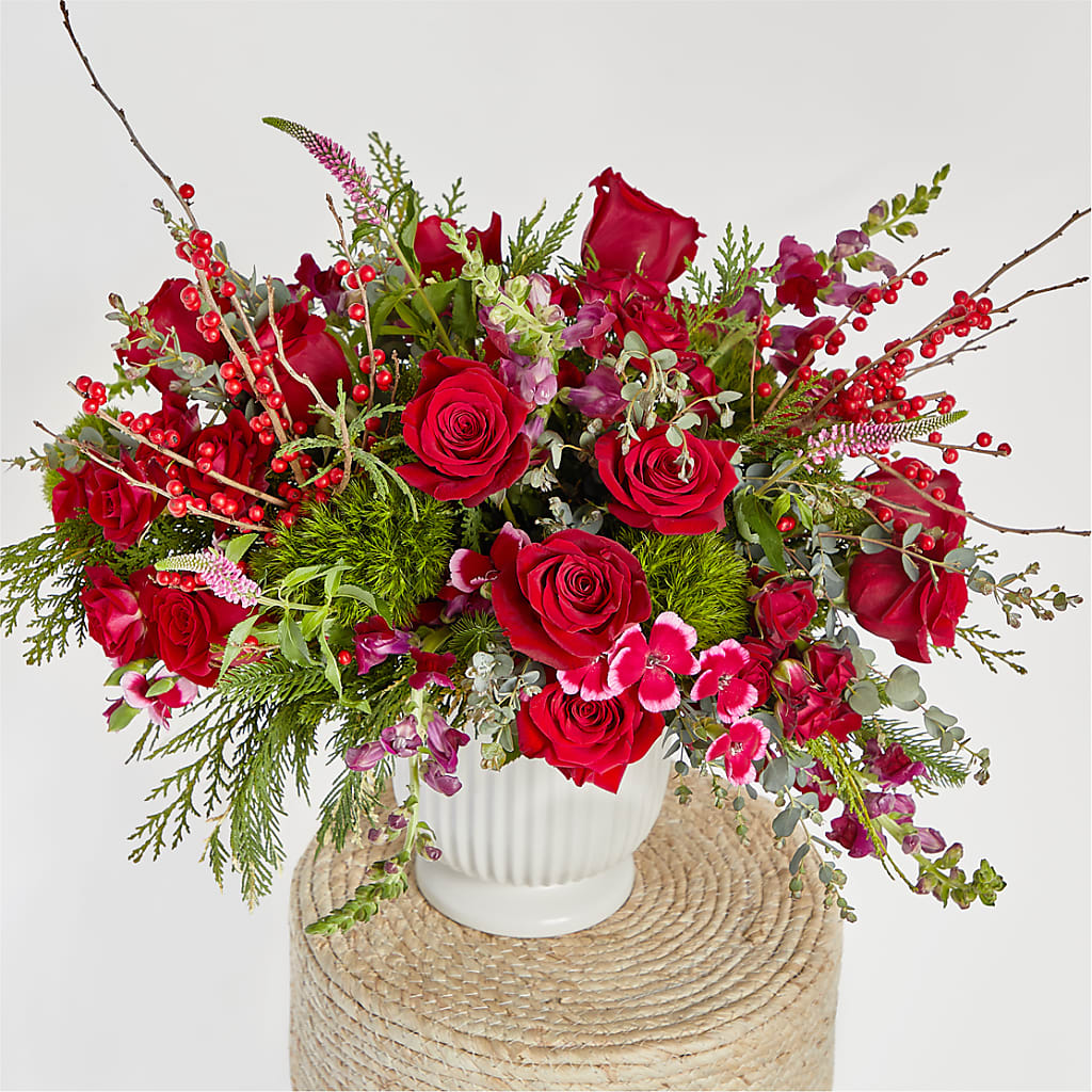 Big Red Bow Bouquet – FORGET-ME-NOT FLOWERS & GIFTS, Jacksonville NC