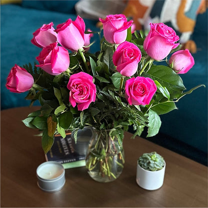 Long Stem Pink Rose Bouquet – FORGET-ME-NOT FLOWERS & GIFTS, Jacksonville NC