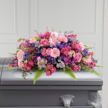 Glorious Garden Casket Spray – FORGET-ME-NOT FLOWERS & GIFTS, Jacksonville NC