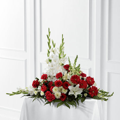 Crimson & White Arrangement – FORGET-ME-NOT FLOWERS & GIFTS, Jacksonville NC