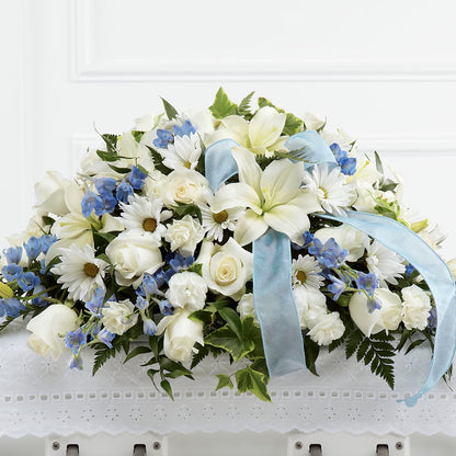 Tender Treasure Casket Spray – FORGET-ME-NOT FLOWERS & GIFTS, Jacksonville NC