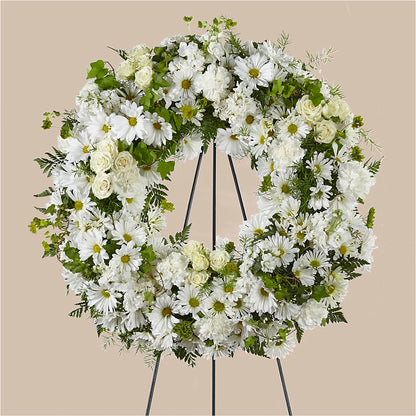 Faithful Wishes Wreath – FORGET-ME-NOT FLOWERS & GIFTS, Jacksonville NC