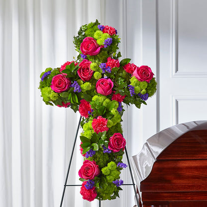 Tribute Rose Floral Cross – FORGET-ME-NOT FLOWERS & GIFTS, Jacksonville NC