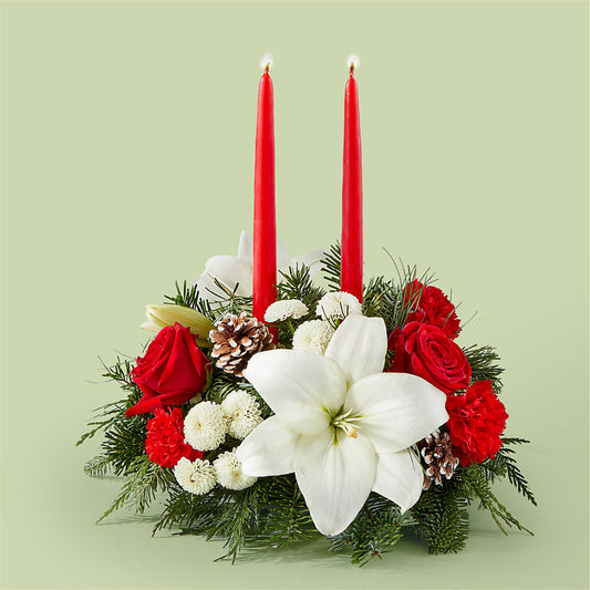 Seasonal Festivities Centerpiece – FORGET-ME-NOT FLOWERS & GIFTS, Jacksonville NC