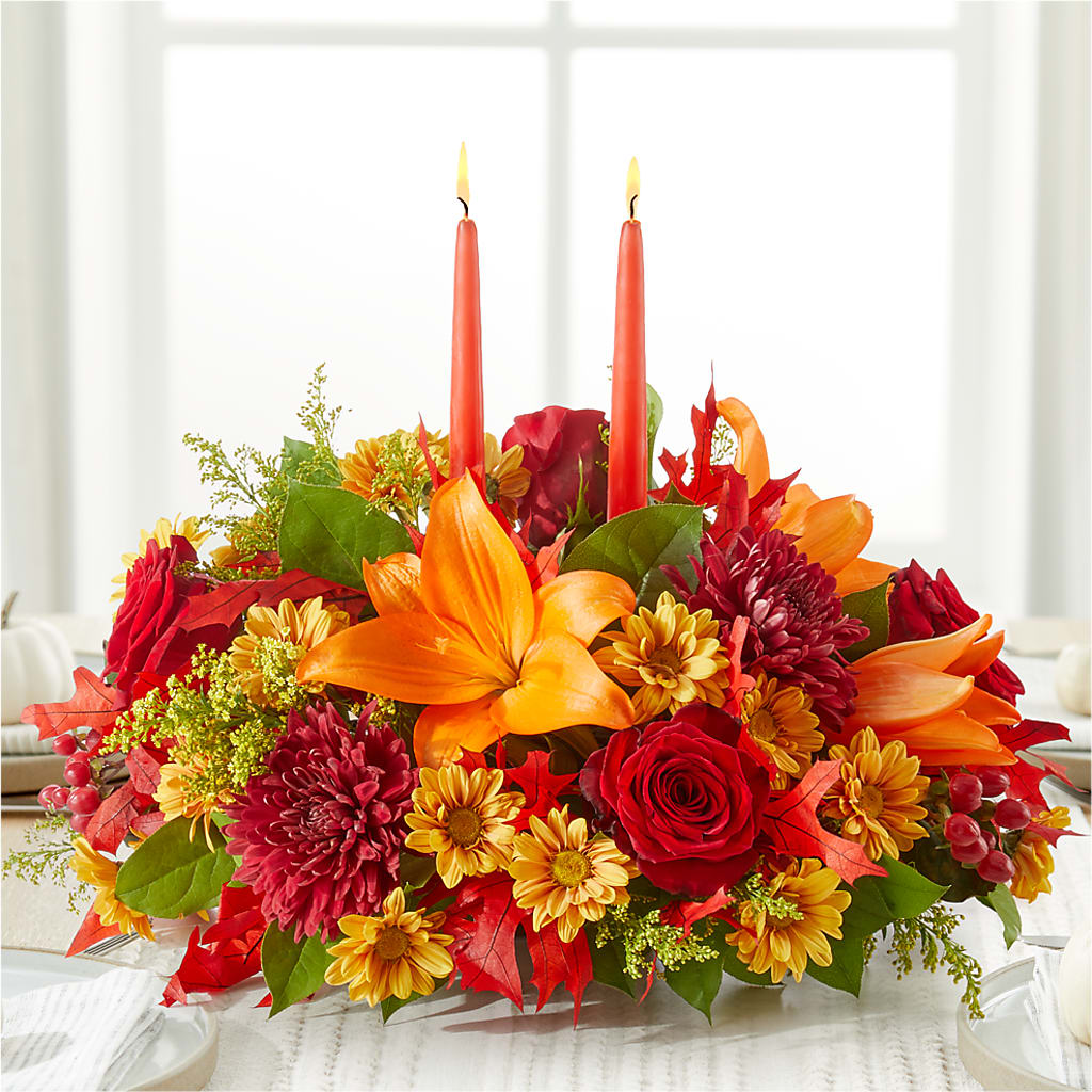 Autumn's Embrace Centerpiece – FORGET-ME-NOT FLOWERS & GIFTS, Jacksonville NC