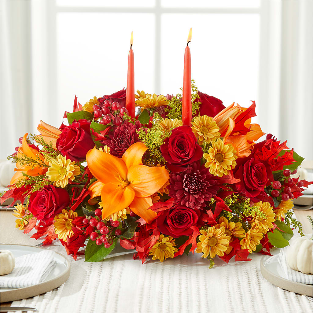 Autumn's Embrace Centerpiece – FORGET-ME-NOT FLOWERS & GIFTS, Jacksonville NC