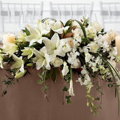 White Linen Arrangement – FORGET-ME-NOT FLOWERS & GIFTS, Jacksonville NC